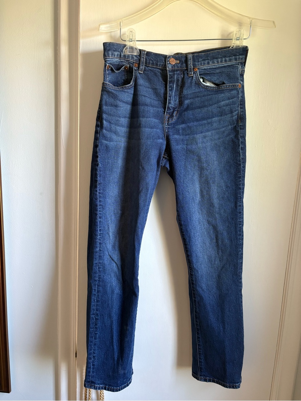 Madewell Straight-Leg Dark Blue Jeans